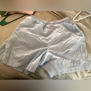 Sky blue Nike windbreaker shorts